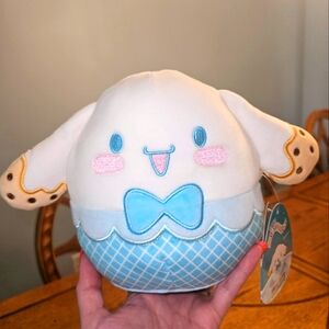 NWT Cinamoroll Chocolate Chip Cookie Ears Hello Kitty Sanrio 6.5" Squishmallow